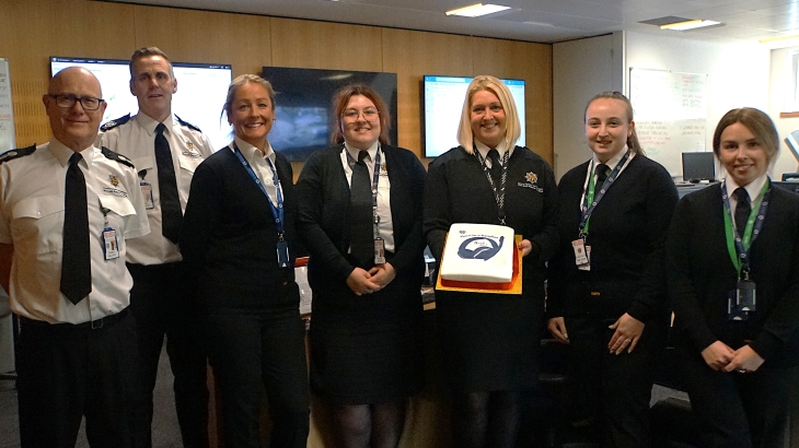 Rob Cherrie, Director of Emergency Response, presented a cake to our Control Room staff to celebrate International Control Room Week.