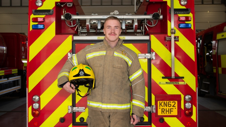 Firefighter Ben Hudson. 