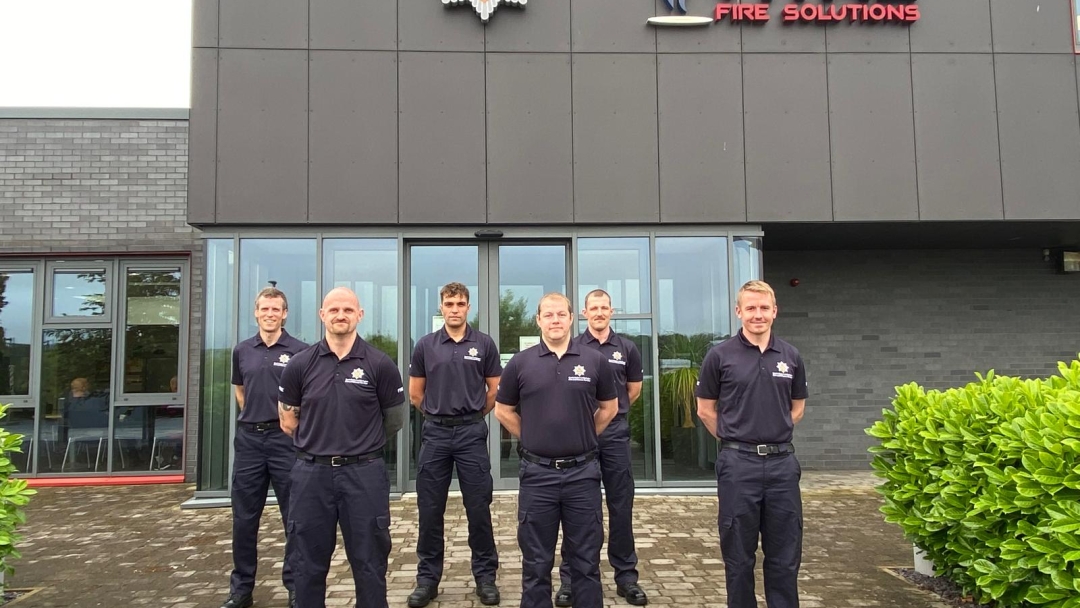 Six of the new Firefighters who were on the transition course at the Service Training Centre this week. 